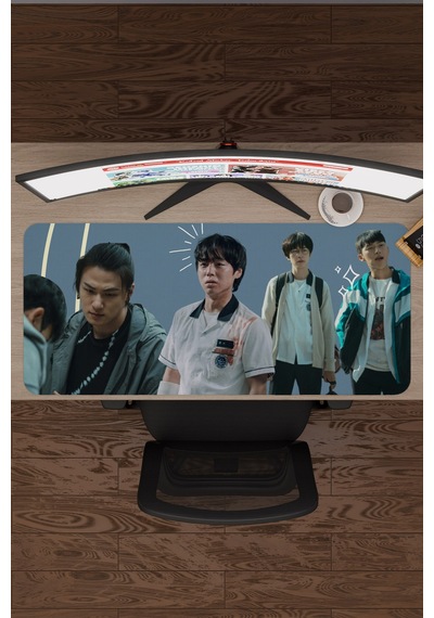 Weak Hero Class - K Drama V5 90x40 Xxl Gaming Kauçuk Kaymaz Taban Mouse Pad Fare Altlığı