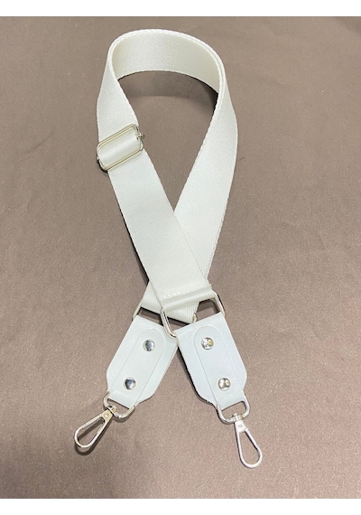 Karantuhafiye Derili Palaska Askı / Polyester Palaska Askı / Palaska Sap / Polyester Çanta Sapı Beyaz Beyaz