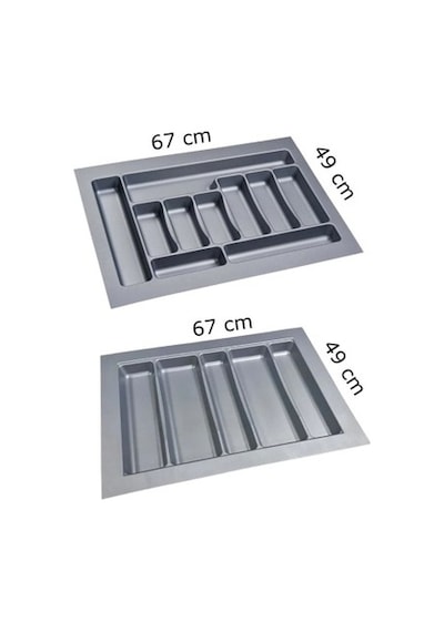  67/49 Cm 2'li Takım Cekmece Içi Kasıklık Ve Kepçelik Grı 61/40 Cm Kadar Kesılebılır 
