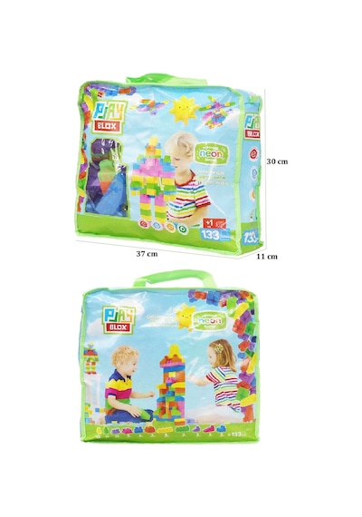 Play Blox 2991 Neon Renkler Mega Blok Seti 133 Parça Yeşil Çantalı