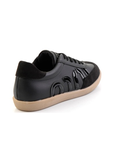 Siyah Siyah Rugan Kadın Sneaker K01179888809 Siyah