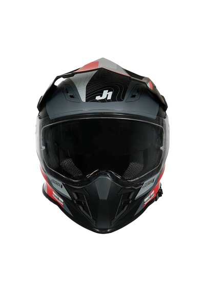Just1 J34 Pro Globe Kapalı Motosiklet Kaskı Kırmızı Siyah Çok Renkli