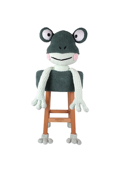 Amigurumi Kurbağa Sandalye Ve Oyuncak - Anatoya Yeşil