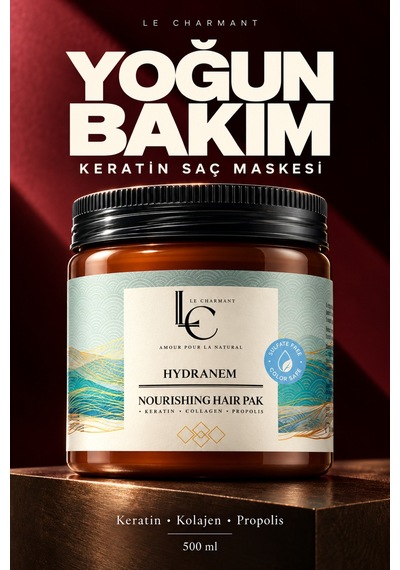 Keratin Saç Maskesi Kuru Ve Yıpranmış Saçlar İçin Kolajen Ve Propolis İçeren Bakım 500 Ml