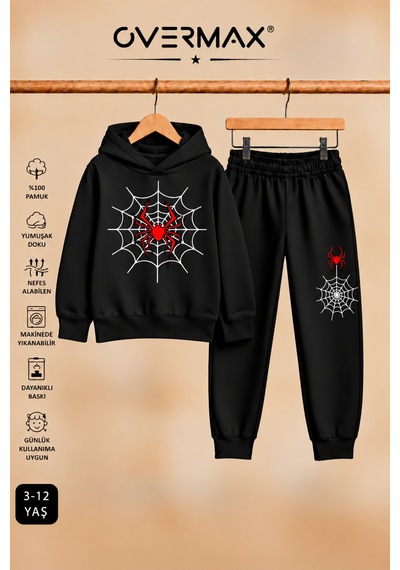 Overmax Örümcek Ağ Baskılı Kapüşonlu Sweatshirt & Eşofman Altı Takım 3-12 Yaş Siyah Üst-siyah Alt - 921046944 Siyah Üst-siyah Alt Overmax Örümcek Ağ Baskılı Kapüşonlu Sweatshirt & Eşofman Altı Takım 3-12 Yaş Siyah Üst-siyah Alt - 921046944 Siyah Üst-siyah Alt