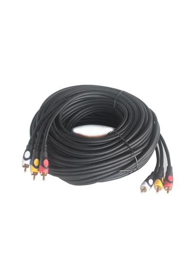 10M 3 Rca To 3Rca Ses Video Sinyal Kablosu - Özel Bakır Seri