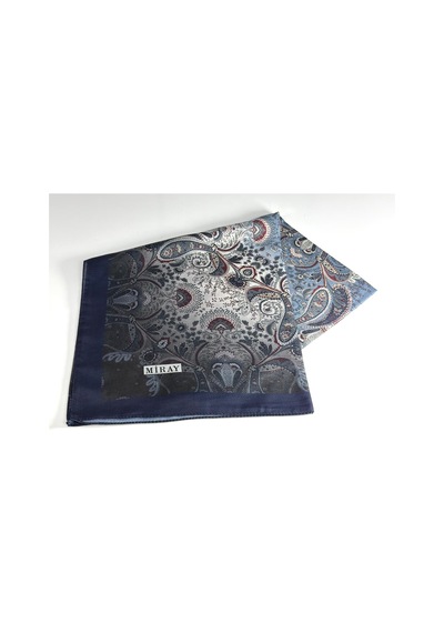 Miray Nevada Büyük Boy Organik Pamuk Eşarp - 120 X 120 - 06453 Lacivert-Mavi