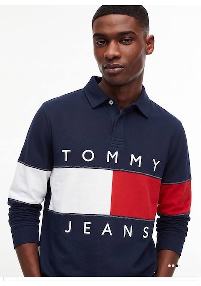 Tommy Jeans Yarım Fermuarlı Dik Yaka Sweatshirt Lacivert