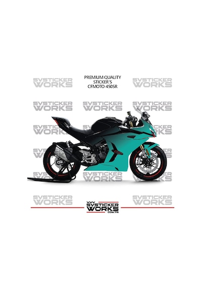 Cfmoto 450sr Kaplama Sticker Çift Renk Motor Kaplama Modeli Hazır Kit Yüksek Kalite 91394348