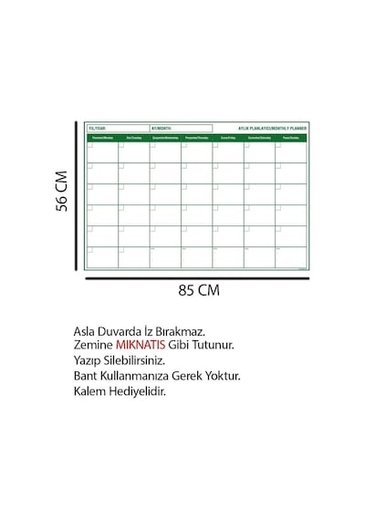 Planlayıcı Akıllı Kağıt Planner Sticker 2021 Kağıt Tahta Yazı Tah (527105143)