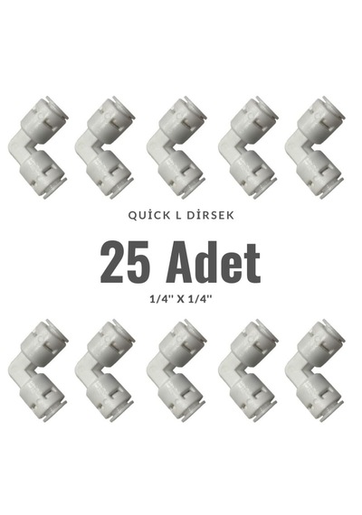 Su Arıtma Cihazı Quick Dirsek L 1/4'' 25 Adet