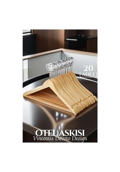 Otel Tip Askı 20 Li Set Ahşap Vincentis Devoto Design 719599 Çok Renkli