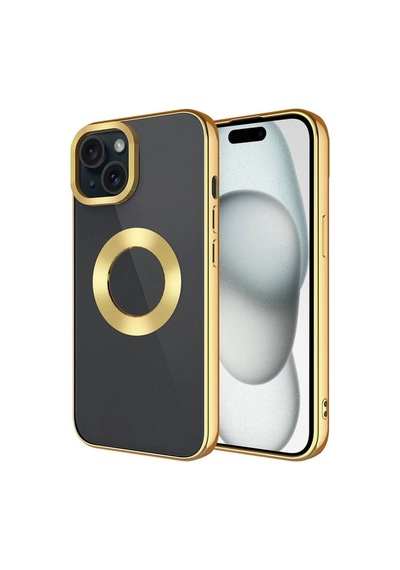 Apple Uyumlu iPhone 15 Plus Kılıf Tek Kamera Çerçeveli Logo Göste