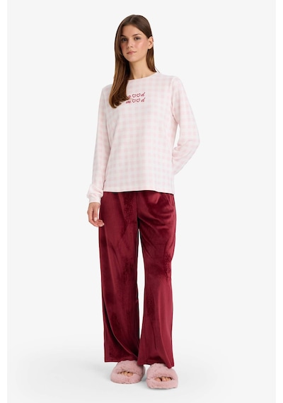 Defacto Regular Fit Velur Pijama Altı G5915ax25wnbr248 Bordo-br248