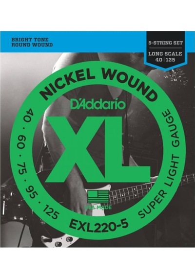 Exl220-5 Long Scale 5 Telli Bas Gitar Teli