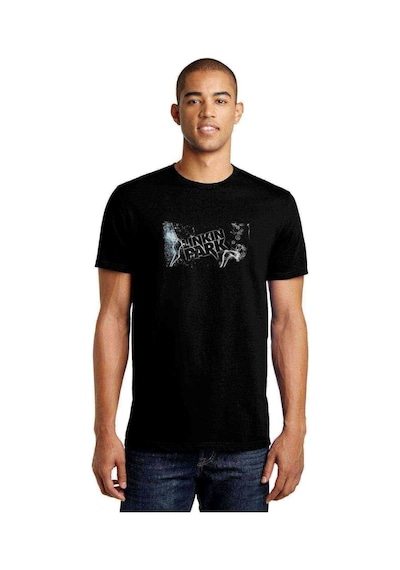 Burn It Down Linkin Park Metal Baskılı Siyah Erkek Tshirt (530970798)
