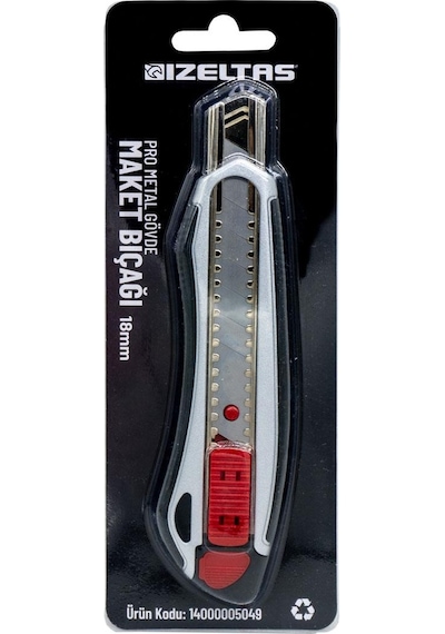 İzeltaş 14000005049 Pro Metal Gövde Geniş Maket Bıçağı 18 MM