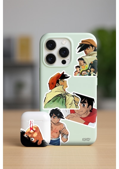 Ashita No Joe Tomorrow's Joe Anime Telefon Laptop Bullet Journal Sticker Paketi 22 Adet Çok Renkli