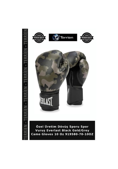 Özel Üretim Dövüş Sporu Spor Vuruş Everlast Black Gold/grey Camo Gloves 10 Oz 919580-70-10oz Siyah - Altın Özel Üretim Dövüş Sporu Spor Vuruş Everlast Black Gold/grey Camo Gloves 10 Oz 919580-70-10oz Siyah - Altın