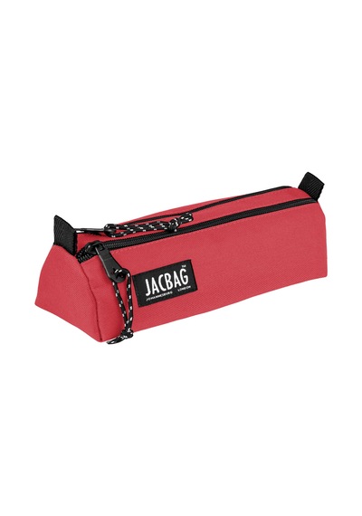 Jacbag Dual Prıme-çift Bölmeli Üçgen Tip Kalem Kutusu Dual Prime-mercan renkli