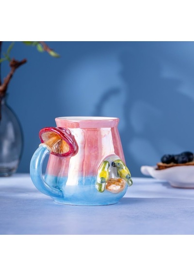 Tropikal Kupa 400 Ml Pembe Beyaz - Çok Renkli