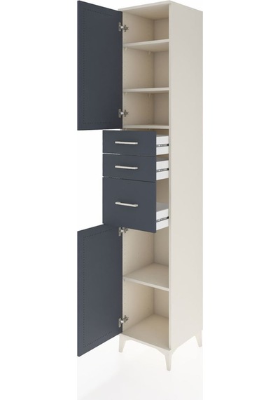 Hyperion Dolap 4 Raflı 3 Çekmeceli 2 Kapaklı 44x44x243 Aytaşı... Aytaşı