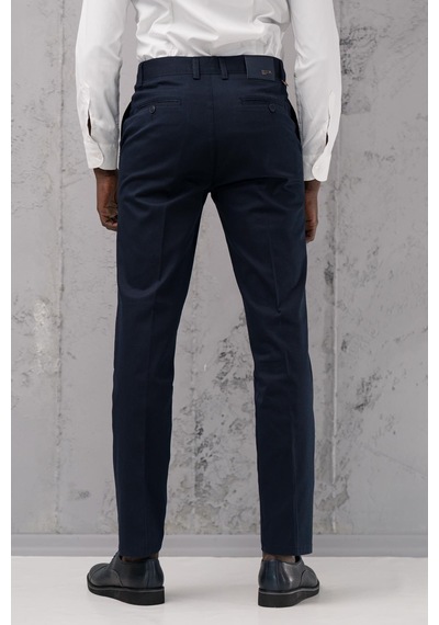 Notra Regular Fit Pamuklu Yan Cep Klasik Yazlık Gabardin Pantolon Lacivert