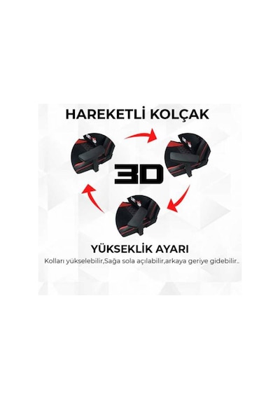 Rebel Oyuncu Koltuğu Gaming Chair Internet Cafe Koltuğu Siyah-Kırmızı