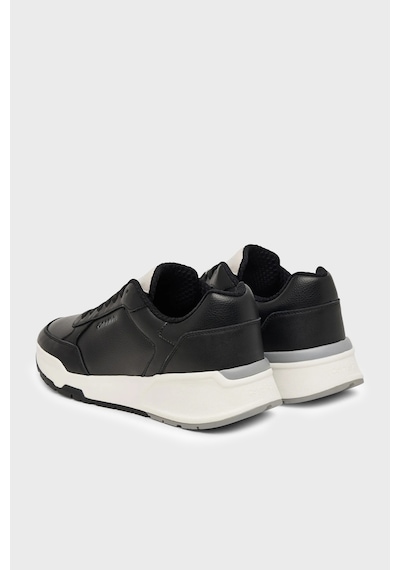 Calvin Klein Logolu Deri Sneaker Ayakkabı Hm0hm0230900y Erkek Ayakkabı Hm0hm02309 00y Siyah