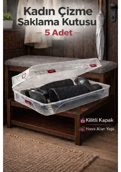 5 Adet Çizme Kutusu Beyaz