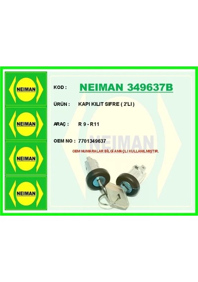 Kapı Kılıt Sıfre 2 Lı R 9 - R11