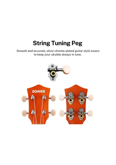 Donner Dus-10n Soprano Ukulele Seti Natural