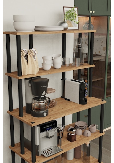 Barista Kahve Köşesi Dolabı Çok Raflı Kahve Dolabı Çok Amaçlı Mutfak Organizeri Kahve İstasyonu Meşe Barista Kahve Köşesi Dolabı Çok Raflı Kahve Dolabı Çok Amaçlı Mutfak Organizeri Kahve İstasyonu Meşe