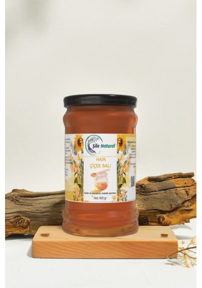 Çiçek Balı Cam Kavanoz 400 Gr - %100 Doğal Ham Çiçek Balı