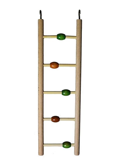 Boncuklu Ahşap Kuş Merdiveni 7x25 Cm
