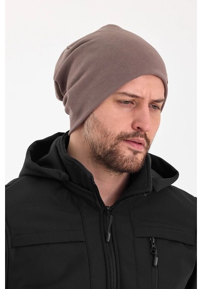 Erkek Termal %100 Pamuklu Soft 2 Stil 1 Arada Bere Premium Cuts Serisi - Standart / Kahverengi Kahverengi