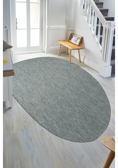 Konfor Halı Tema 9037 Yeşil Sisal Hasır İç Dış Mekan Kilim Dekoratif Bahçe Balkon Salon Halısı Yeşil