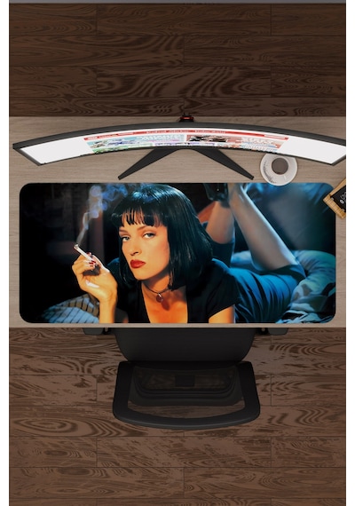 Pulp Fiction Ucuz Roman Tarantino V1 90x40 Xxl Gaming Kauçuk Kaymaz Taban Mouse Pad Fare Altlığı