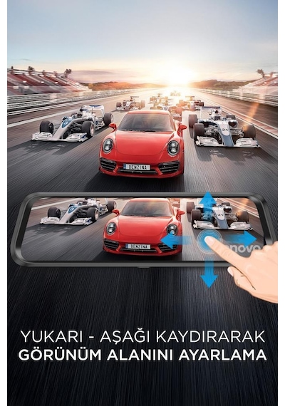 Lenovo V7/8801plus Siyah 1080p Araç İçi 9.6inç Dokunmatik Dikiz Gece Görüşü Ön Ve Arka Araç Kamerası