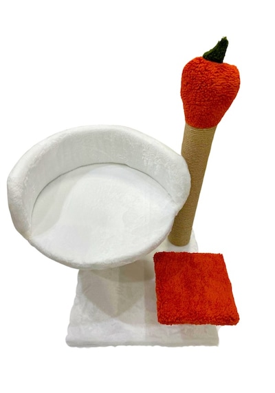 Havuçlu Peluş Kedi Tırmalama-kedi Yatağı- Kedi Evi Ve Dinlenme Tahtası Şık,modern Ve Konforlu