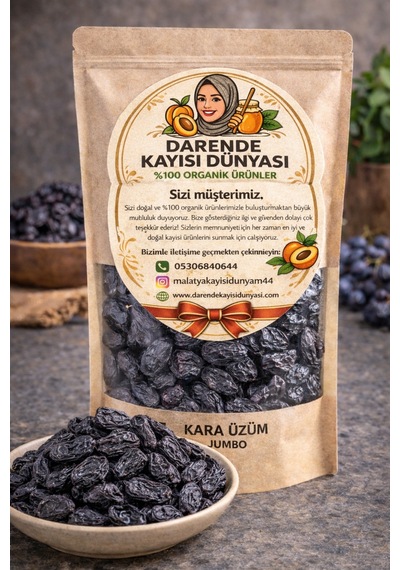 Jumbo Kara Üzüm 1 Kg Doğal, Katkısız Kuru Üzüm