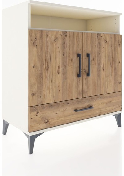 Hyperion Şifonyer 4 Raflı Tek Çekmeceli 2 Kapaklı 88x44x96 Aytaşı-çam Aytası
