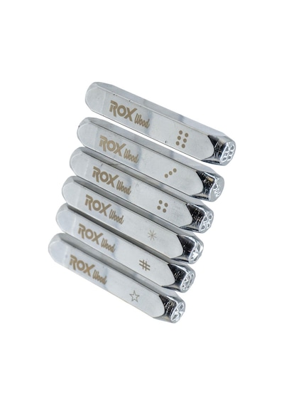 Rox Wood 0190 İşaretleme Zımba Seti 6 Mm - 6 Parça