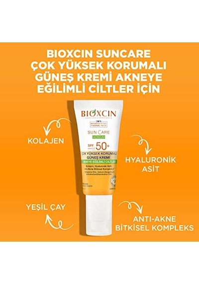 Bioxcin Sun Care Akneye Eğilimli Ciltler İçin Güneş Kremi 50 Spf - Akne, Dry Touch, Mat 50 Ml