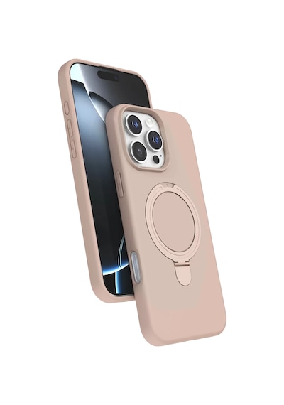 Newface Apple İphone 16 Pro Max Regal Magsafe Standlı Kapak - Çöl Titanyum