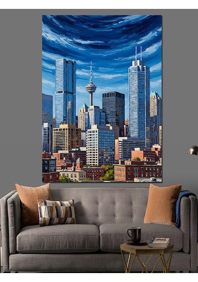Ahşap Tablo New York Gökdelenler Manzarası