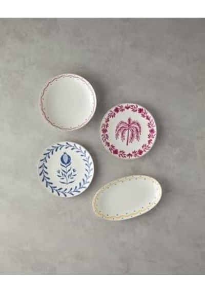 Carnival Porselen Pasta Tabağı 20 Cm Lacivert-beyaz Açık