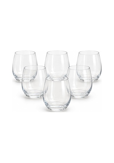 Kristal Cam Su Bardağı Seti 6'li, Her Bardak 380 Ml, Şeffaf Yuvarlak Meşrubat, Limonata Ve Meyve Suyu Bardağı Diğer