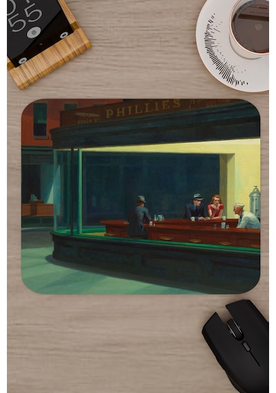 Nighthawks Gece Kuşları Tablo Hopper V5 22x18 Gaming Kauçuk Kaymaz Taban Mouse Pad Fare Altlığı