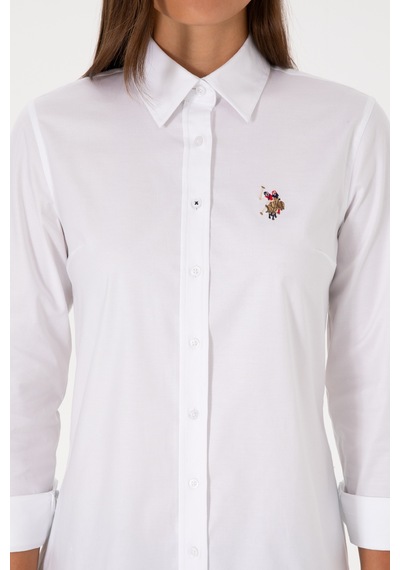 U.s. Polo Assn. Kadın Beyaz Gömlek Basic 50308038-vr013 Beyaz